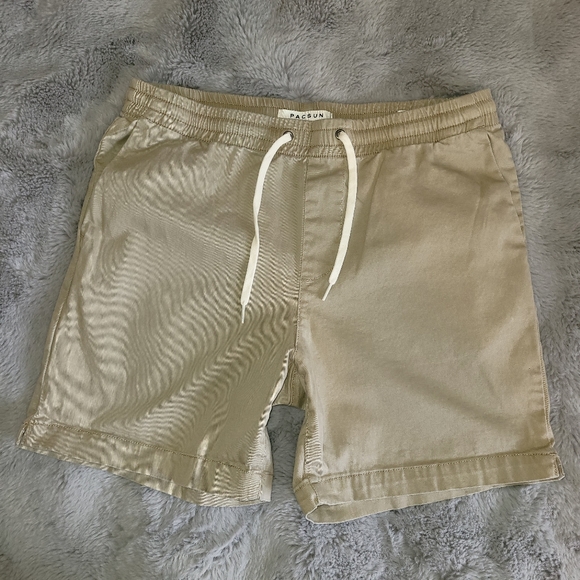 Pacsun Volley 6 Inch Shorts Size Medium Khaki Pull On Drawstring - Picture 8 of 16